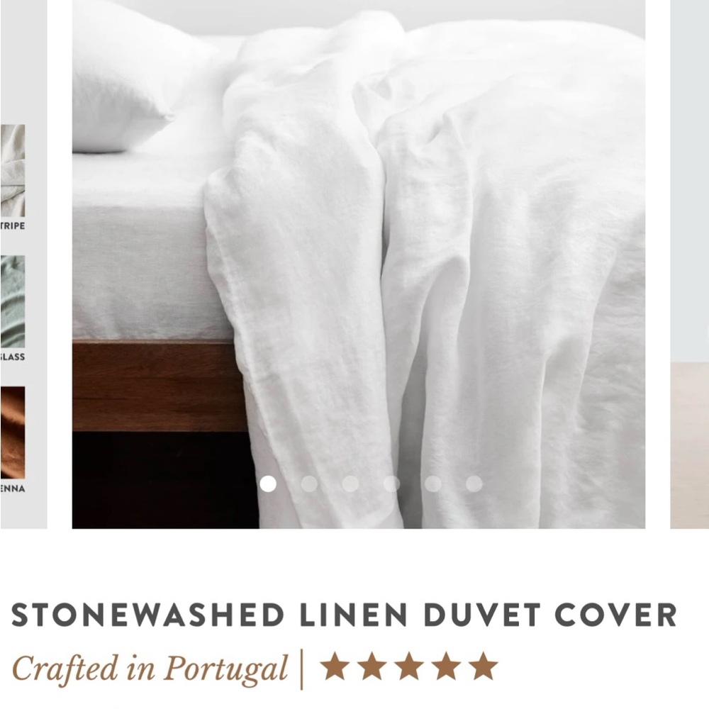 The Citizenry Stonewashed Linen Duvet Cover - Crisp White